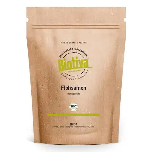 Flohsamen Bio 1kg von BIOTIVA – 99% Reinheit, laktosefrei