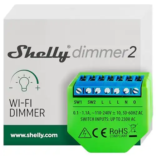 WLAN Dimmer Shelly Dimmer 2 – Intelligenter Dimmer ohne Neutralleiter