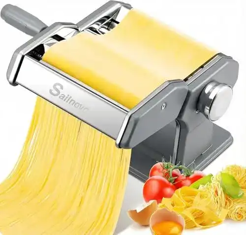 Nudelmaschine Sailnovo Pasta Maker aus Edelstahl Manuell