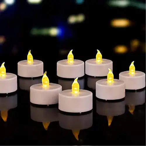 LED Teelichter 24 Stück flammenlos für stimmungsvolle Dekoration