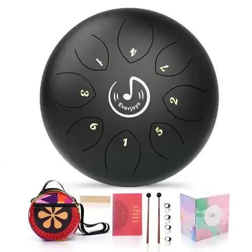 Zungentrommel Everjoys Steel Tongue Drum 6 Zoll 8 Töne in C-Dur