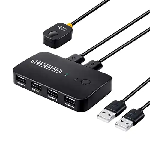 USB-Switch TCNEWCL 2 Eingänge 4 Ausgänge für USB-Geräte