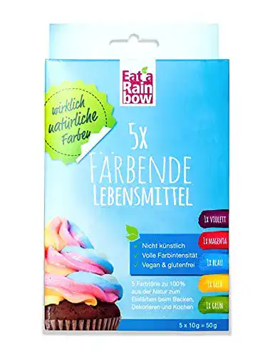 Natürliche Lebensmittelfarbe Set von Eat a Rainbow 5 x 10g