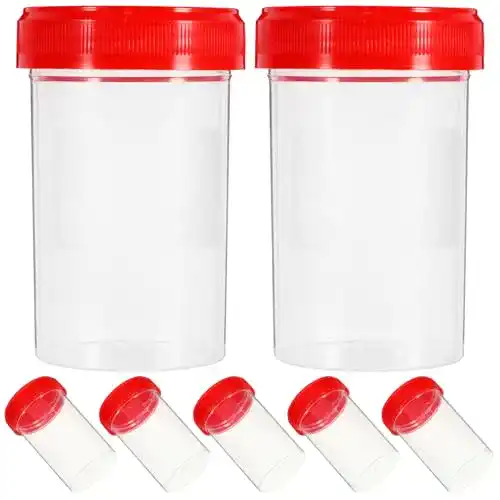 Urinbecher UEETEK 20 Stück Kunststoff Probe Behälter 60 ml