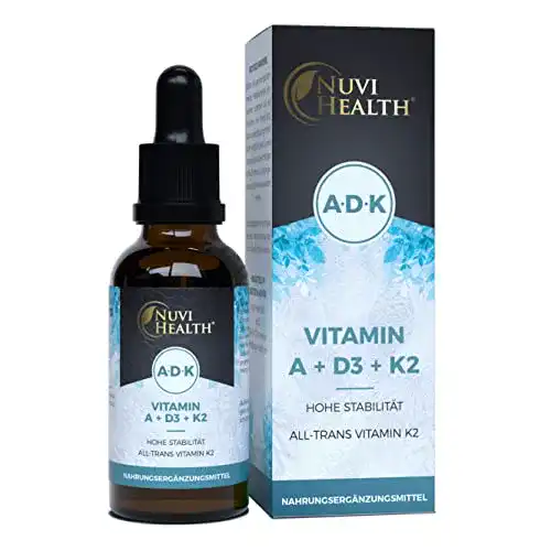 Vitamin D3 Tropfen mit Vitamin A und K2 – 50 ml Nuvi Health
