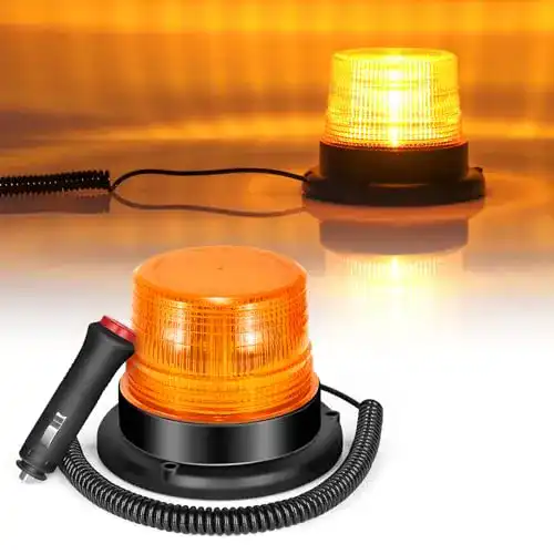 Warnleuchte Dinfu LED Rundumleuchte Gelb mit Magnetfuß