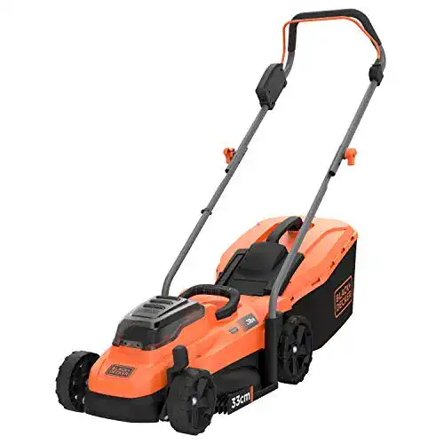 Black+Decker Rasenmäher mit Akku und Ladegerät für mittlere Rasenflächen