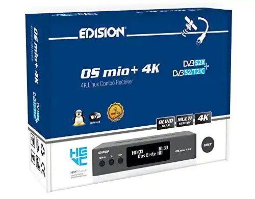 Edision OS MIO+ 4K Linux Combo-Receiver mit DVB-S2X und DVB-S2/T2/C Tuner