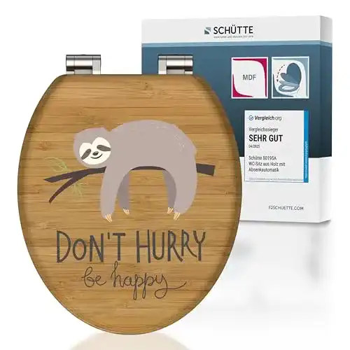 WC-Sitz aus Holz mit Absenkautomatik von Schütte