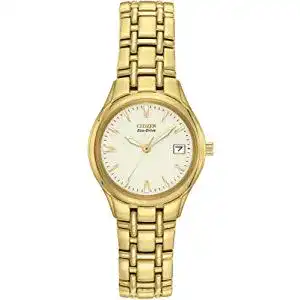 Citizen Damen Analog Quarz Uhr mit Edelstahlarmband und Eco-Drive-Technologie