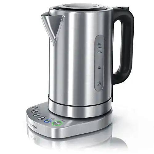 Wasserkocher mit Temperatureinstellung von Arendo – 3000 Watt Edelstahl