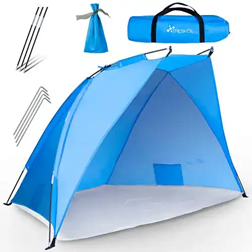 Strandmuschel TRESKO inkl. Tragetasche, mit UV Schutz 50+