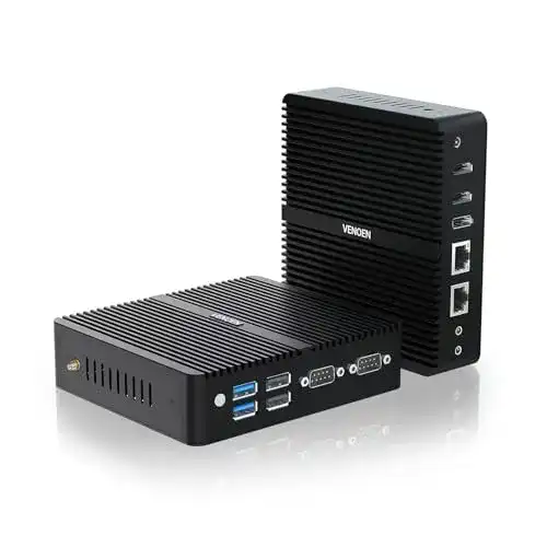 Mini-PC VENOEN mit lüfterlosem Design und Intel J6412 Prozessor