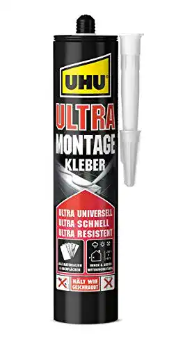 Uhu Montagekleber Ultra Kartusche, universeller Klebstoff mit 435 g