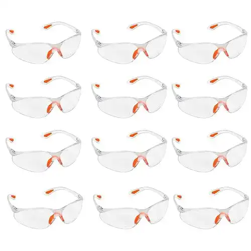 Schutzbrille Kurtzy 12er Pack mit Gummieinsatz für Arbeitsschutz