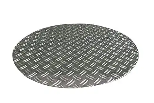 Kanaldeckel Schlögel Schachtabdeckung rund aus Aluminium Riffelblech