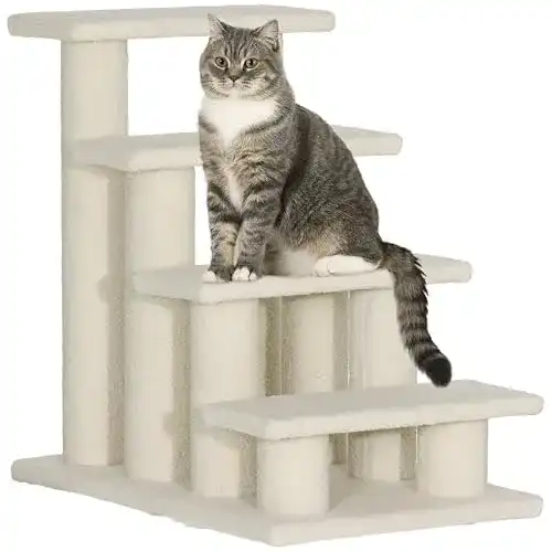 Hundetreppe PawHut für Katzen und Hunde mit 4 Stufen