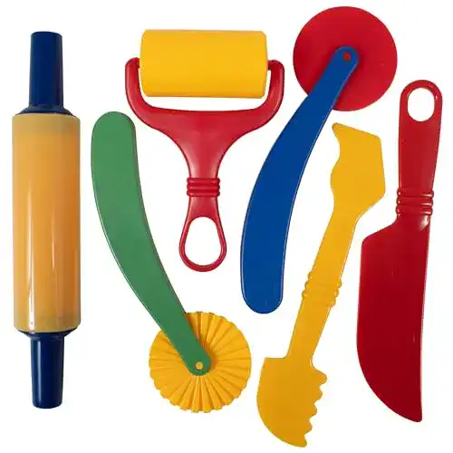 Knetwerkzeug Ready 2 Learn e – 6-teiliges Set für kreative Kinderaktivitäten