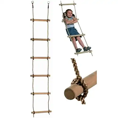 Strickleiter Loggyland Spielzeug mit 6 Sprossen aus Holz