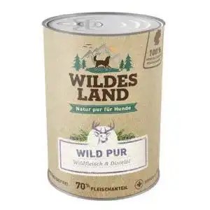 Wildes Land Hundefutter Wild PUR 6 x 800 g Getreidefreies Nassfutter