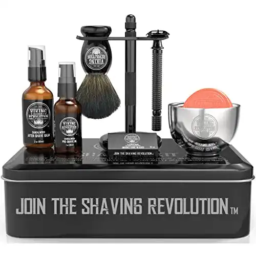 Rasierhobel-Set von Viking Revolution, Rasierset für Männer