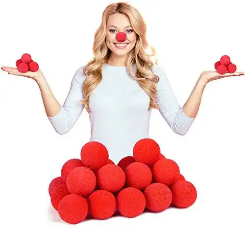 Clownsnase Balinco 25 Stück aus Schaumstoff für Karneval und Veranstaltungen
