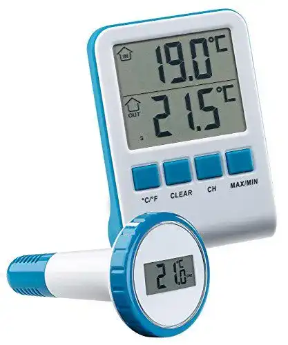 Poolthermometer Funk FreeTec Digitales mit LCD-Funk-Empfänger