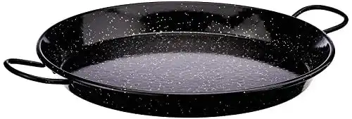 Paella-Pfanne La Valenciana Schale 36 cm aus emailliertem Edelstahl