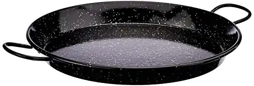 Paella-Pfanne La Valenciana Schale 36 cm aus emailliertem Edelstahl