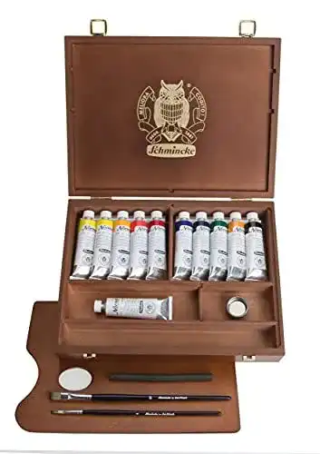 Ölfarben Schmincke Norma im Holzbox-Set mit Zubehör