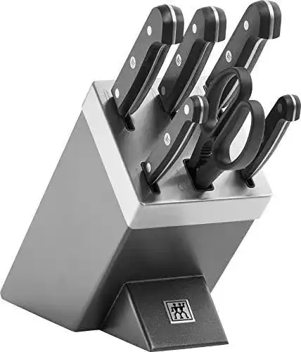 Messerset Zwilling Gourmet Selbstschärfend, 7-teilig mit Messerblock