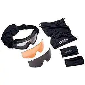 Uvex 9310265 Schießbrille für Jagd und Militär, Schlagfest, Taktisch