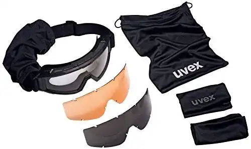 Uvex 9310265 Schießbrille für Jagd und Militär, Schlagfest, Taktisch