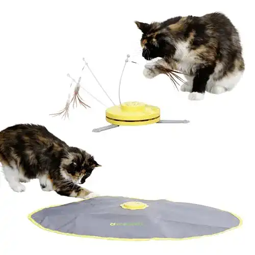 Elektrisches Katzenspielzeug 2in1 von Kerbl Pet für interaktiven Spielspaß