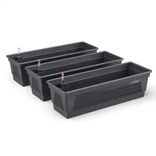 Blumenkästen mit Wasserspeicher Plastard Milano 3er Set