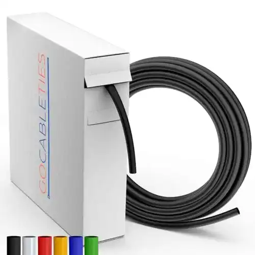 Schrumpfschlauch Gocableties Schwarz – 12,7 mm x 6 m, 2:1 Schrumpfverhältnis