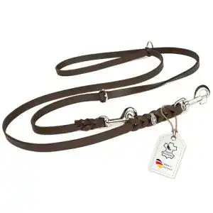 Welpenleine Copcopet aus Leder für kleine Hunde, 2m lang, verstellbar