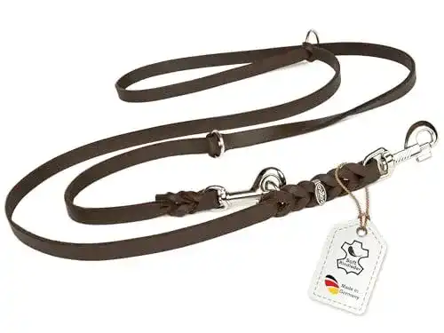 Welpenleine Copcopet aus Leder für kleine Hunde, 2m lang, verstellbar