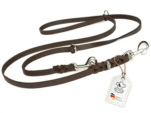 Welpenleine Copcopet aus Leder für kleine Hunde, 2m lang, verstellbar