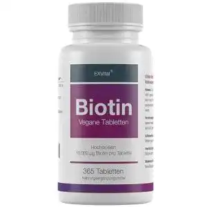 Biotin EXVital für Haare, Haut und Nägel, hochdosiert und vegan