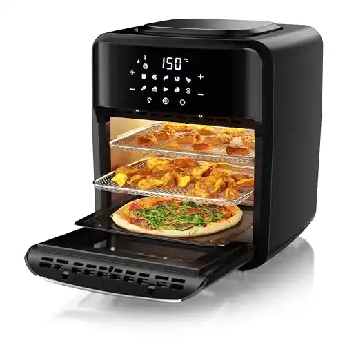 Heißluftfritteuse 12 Liter Arendo Multifunktionsgerät für gesundes Kochen