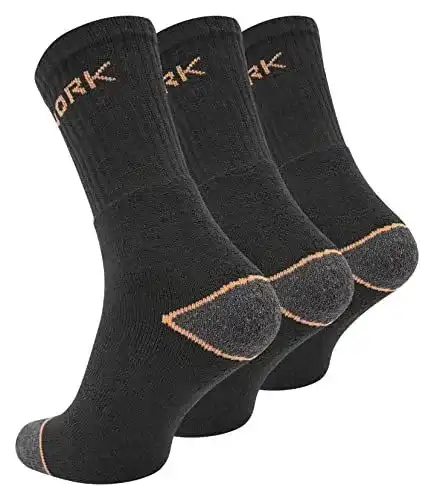 Arbeitssocken von Paolo Renzo – 3 Paar atmungsaktive und robuste Socken