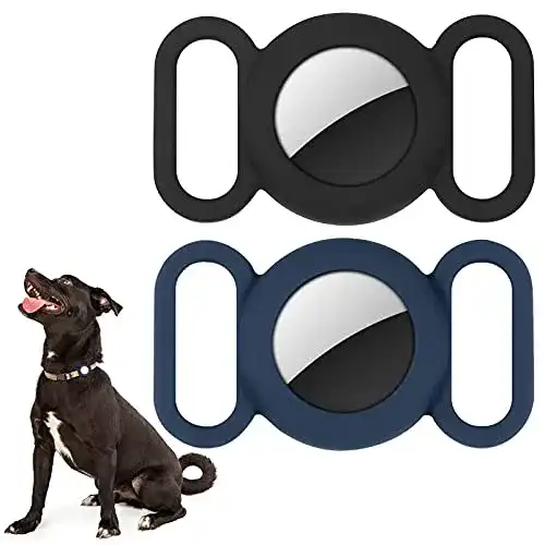 AirTag Hund Halsband mit Silikonhülle für GPS-Tracking