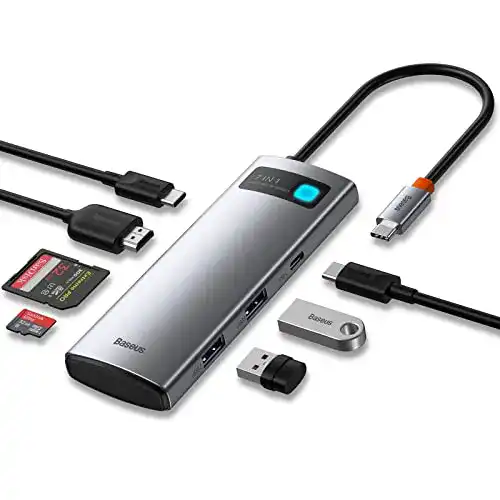 Baseus USB C Hub 7 in 1 Docking Station Adapter mit 4K HDMI