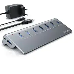 USB Hub 7 Port CSL USB 3.2 Gen2 Verteiler mit Netzteil