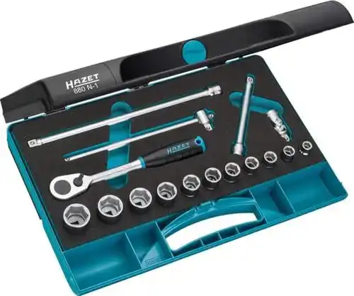 Steckschlüsselsatz 3/8 Zoll Hazet 880N-1 Sechskant für Profis