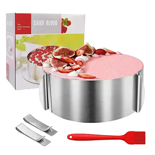 Verstellbarer Tortenring Huoberr 16-30cm, 8,5cm hoch, rostfrei