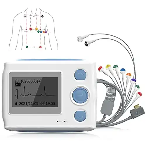 Mobiles EKG-Gerät Wellue 12-Kanal Holter EKG Monitor