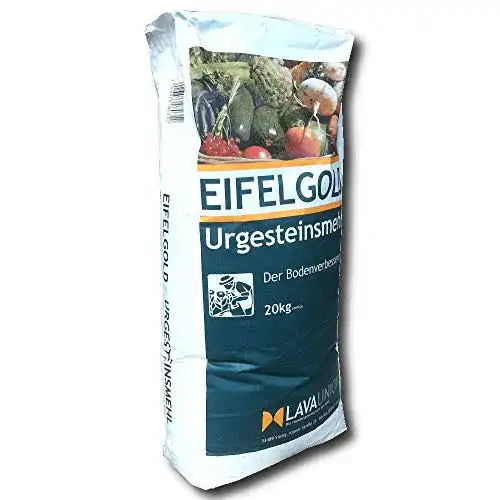 Urgesteinsmehl Lava Union Eifelgold als Bodenaktivator