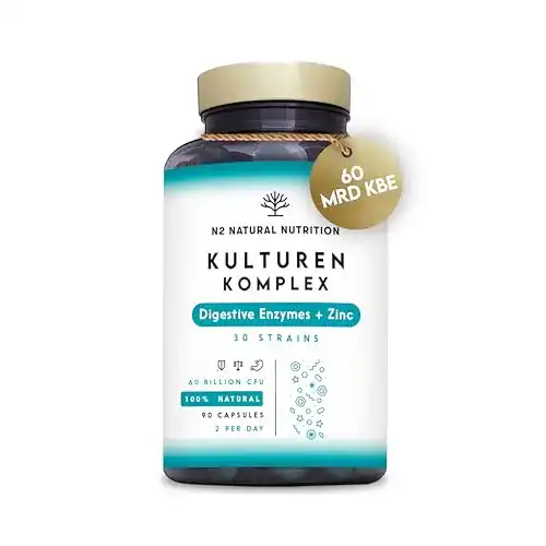 Verdauungsenzyme von N2 Natural Nutrition mit Zink und Inulin
